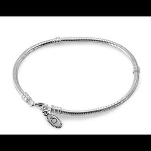 Pandora Sterling Silver Bracelet with Lobster clasp (Charm Not included)